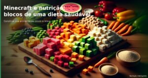 Minecraft e nutrição: blocos, biomas e a construção de uma alimentação saudável