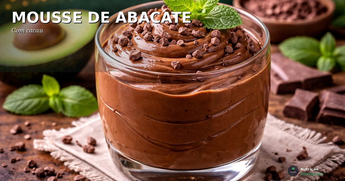 Mousse de abacate com cacau